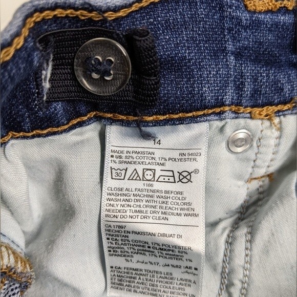 Old Navy Jeans Youth Boys Size 14 Karate Slim 24/7 Denim Blue - Picture 7 of 7